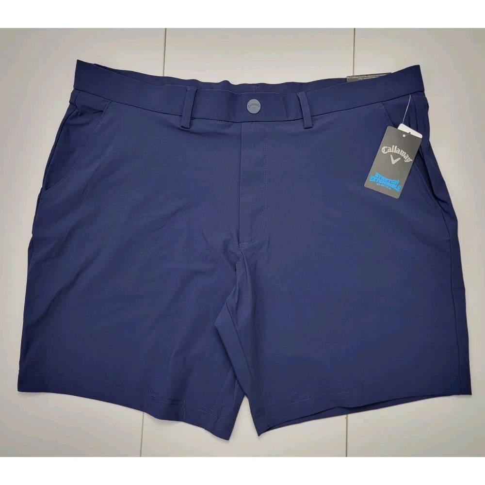 Callaway Pull-On Shorts Men's Size XL Peacoat Blue Stretch New
